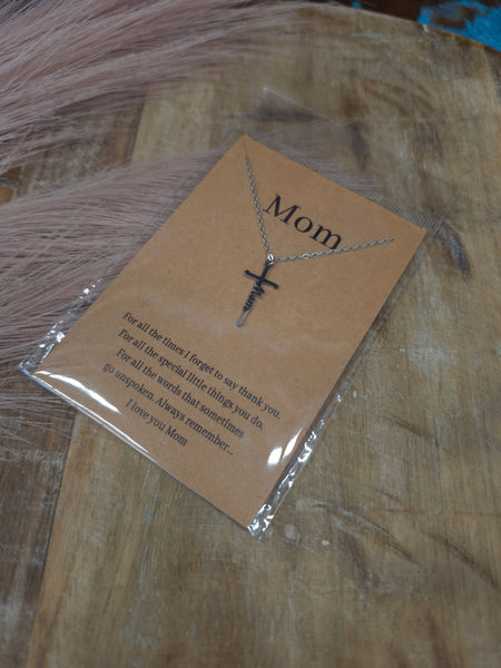 The Mom Cross Waterproof Necklace