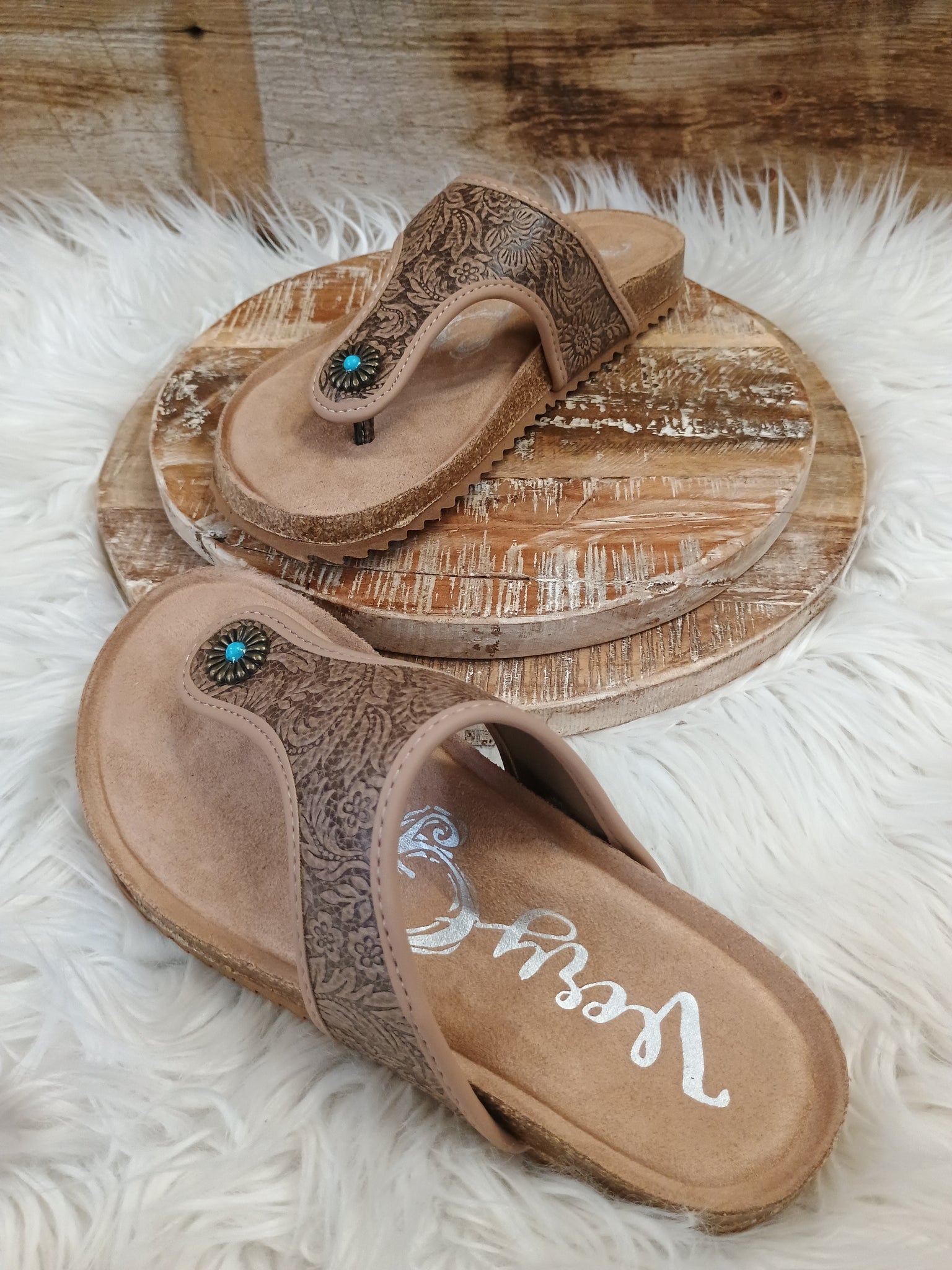 The Day Is Today Dark Tan Sandals