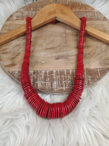 The Round Red Necklace