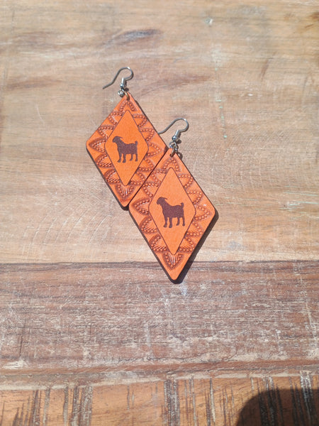The Goat Leather Earrings