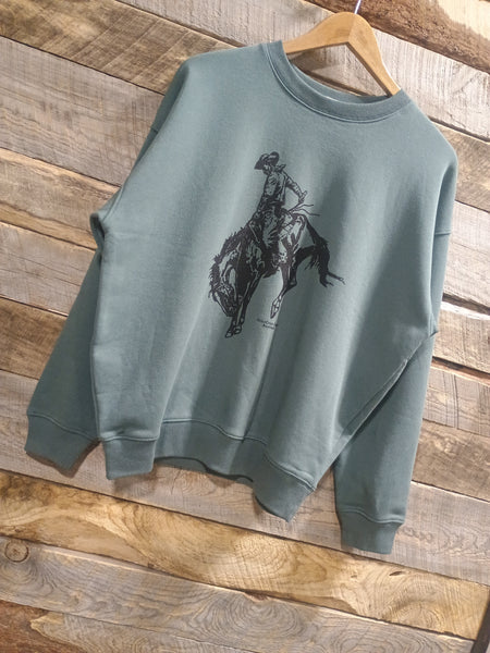 The Come Here Bronc Deep Basil Sweatshirt