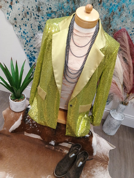 The Green Sequins Blazer