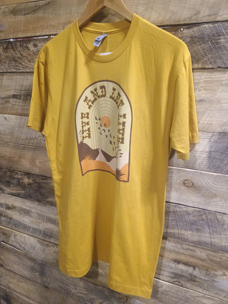 The Live and Let Live Mustard Tee