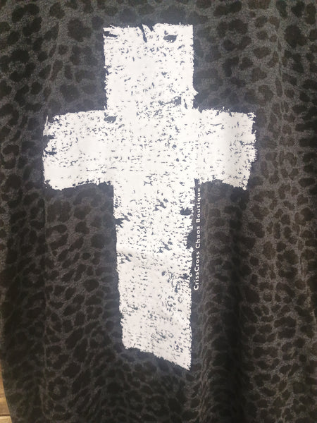 The Cross Leopard Black Tee