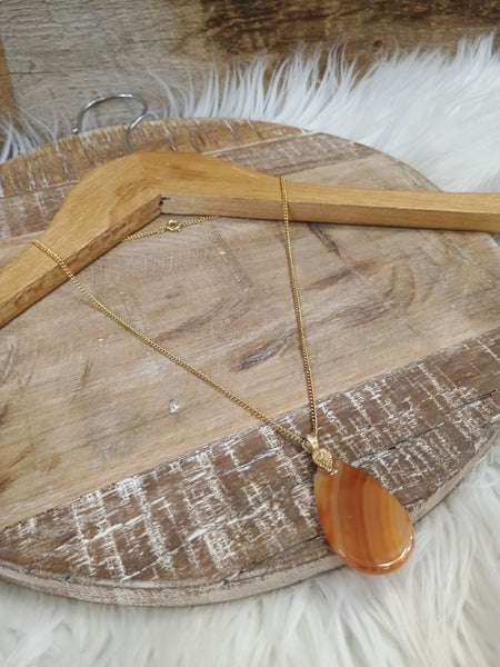 The Rust Orange Stone Necklace