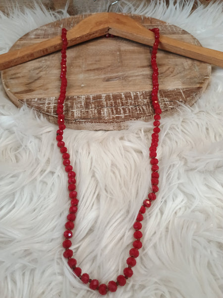 The Start There Red Crystal Necklace