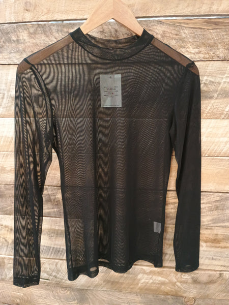 The Black Mesh Top