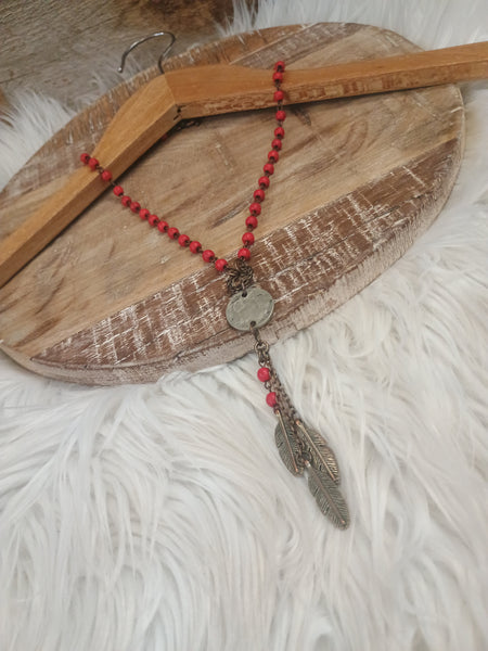 The Come Here Red Nickel Necklace