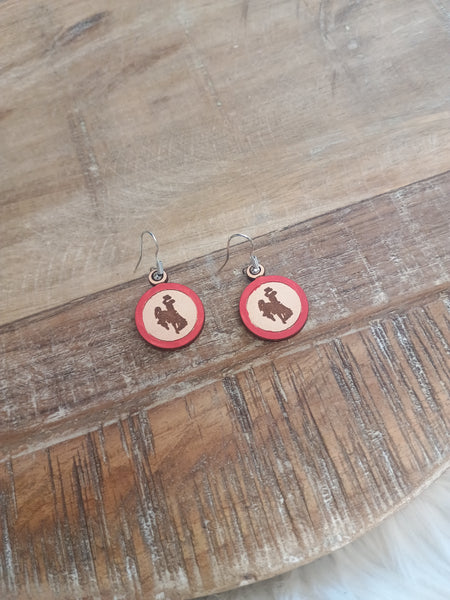 The Wyoming Circle Red Earrings