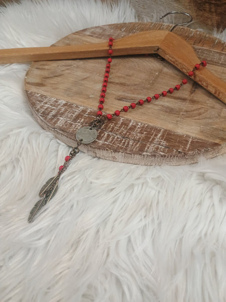 The Come Here Red Nickel Necklace