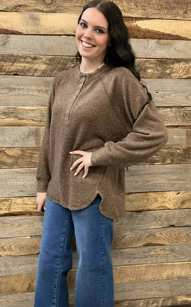 The Stop It Here Brown Sweater