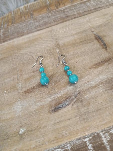 The Real Time Round Stone Earrings