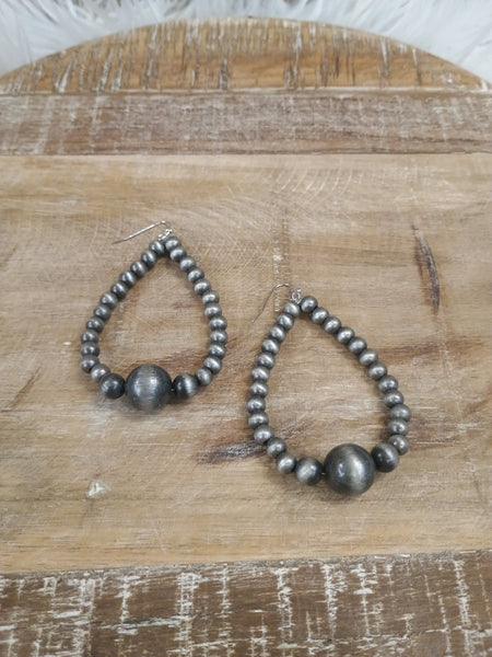 The Way To Navajo Pearl Silver Earrings