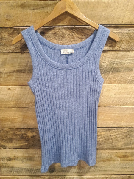 The Talk To Us Light Navy Tank Top