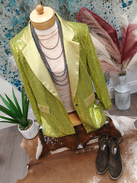 The Green Sequins Blazer