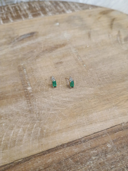 The Tiny Green Gold Earrings