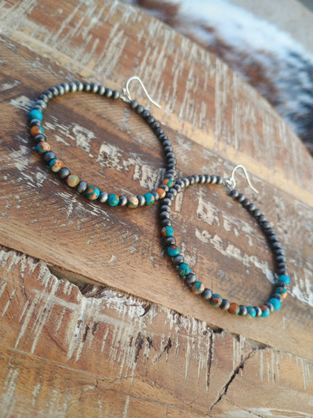 The Best Shot Natural Stone Faux Navajo Earrings