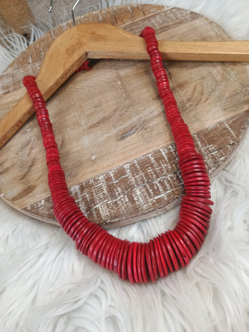 The Round Red Necklace