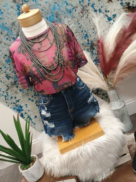 The Cowtown Couture Mesh Top