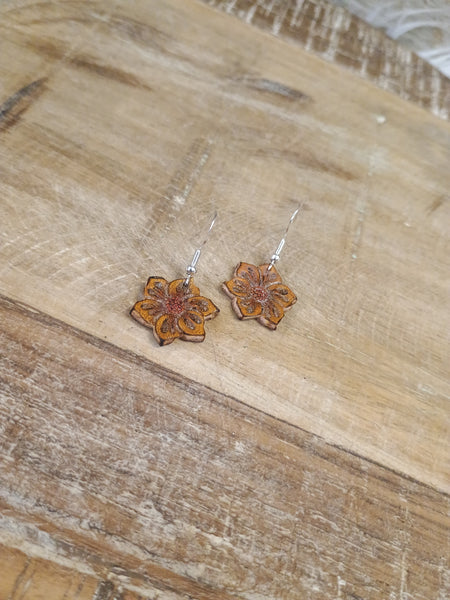 The Little Lilies Leather Earrings