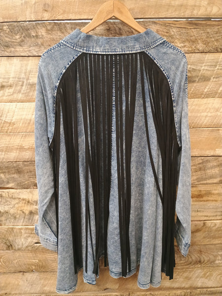 The Perfect Denim Fringe Jacket