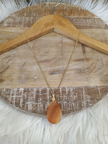 The Rust Orange Stone Necklace