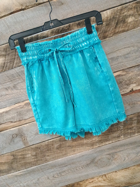 The Follow It Up Light Teal Shorts