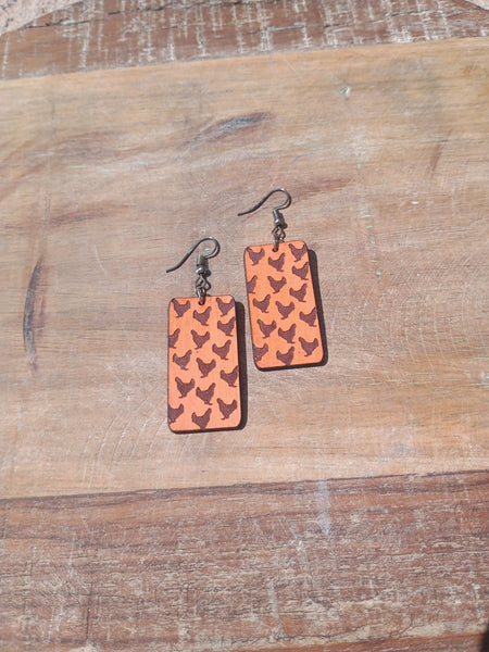 The Chicken Square Earrings