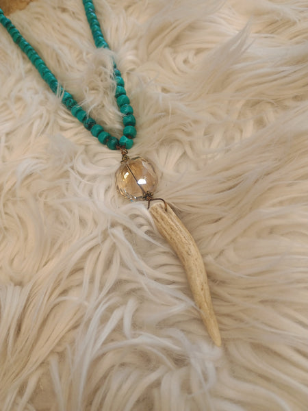 The Day Bone Tooth Turquoise Necklace