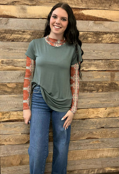 The Walk This Way Ash Jade Top