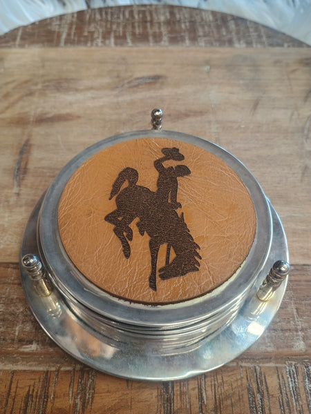 The Wyoming Coasters With Holder