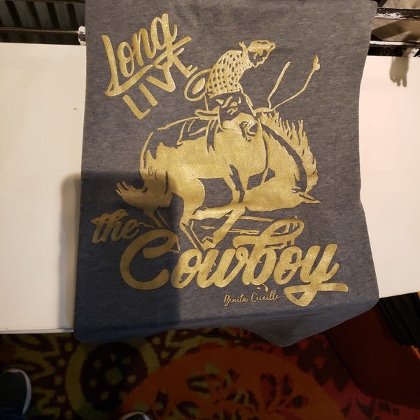The Long Live Cowboys Grey Tee