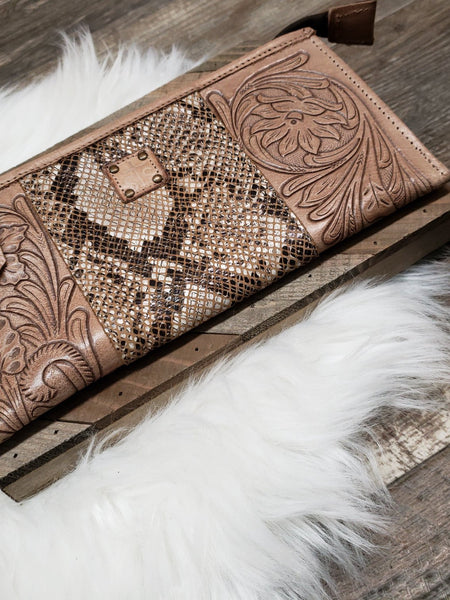 The Classic Python Clutch Wallet