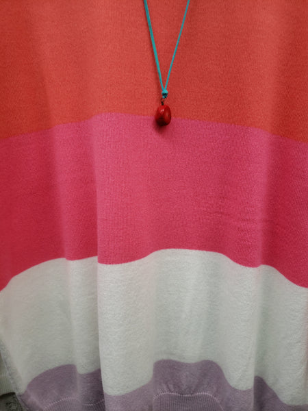 The Bright Pink Striped Sweater