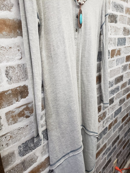This Simple Grey Blue Top