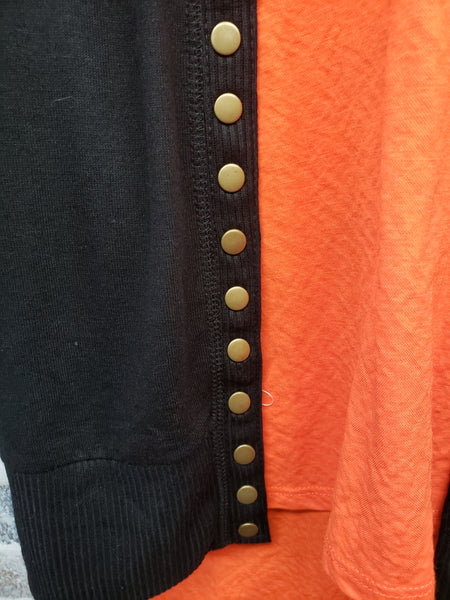 Come This Way Black Snap Cardigan