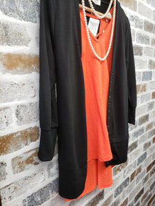 Come This Way Black Snap Cardigan