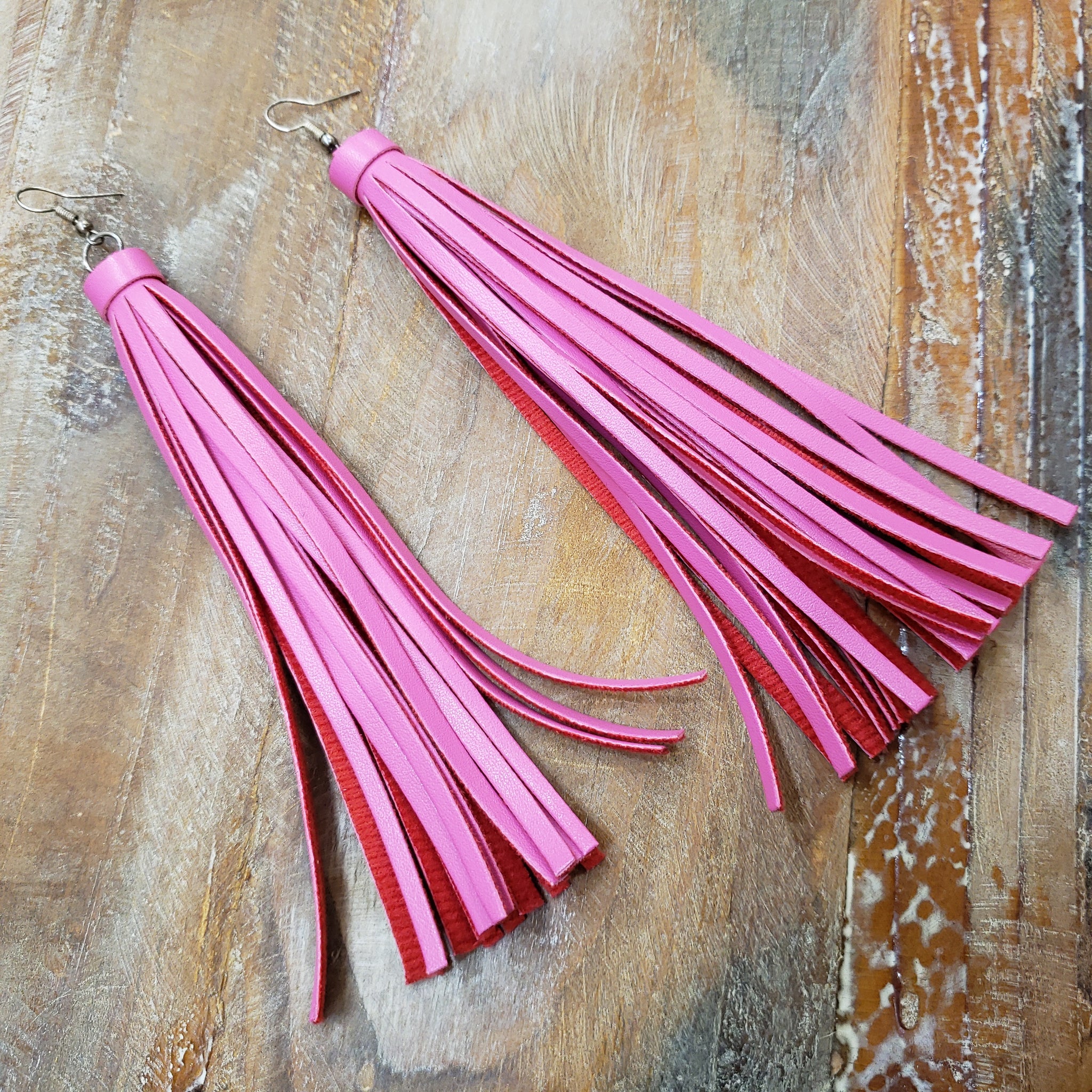 The Pink Fringe Earrings
