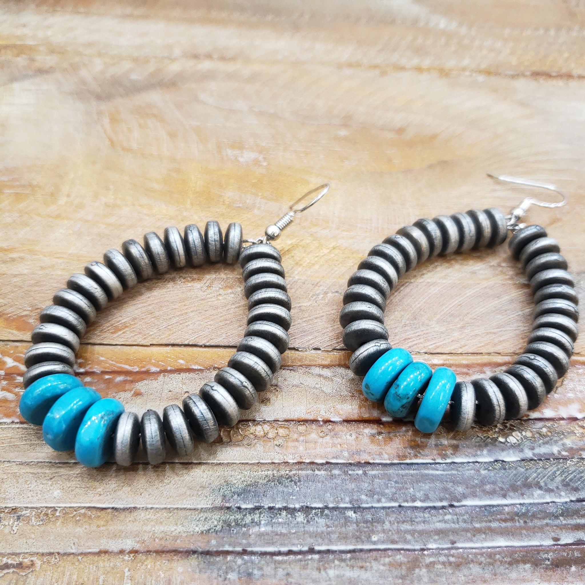 The This Way Silver and Turquoise Earrings