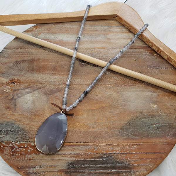 The Short Way Grey Necklace