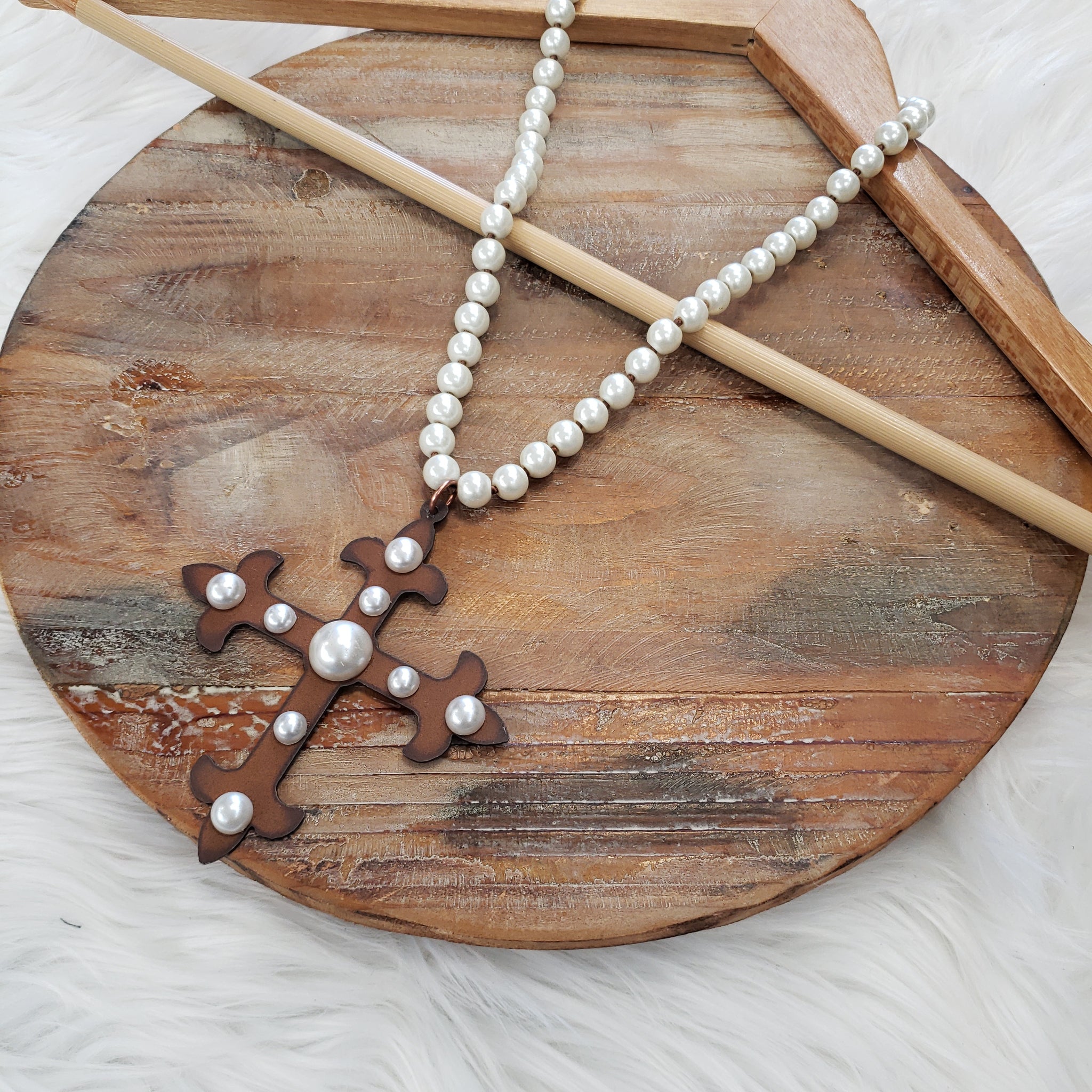 The Pearl Cross Knot Necklace