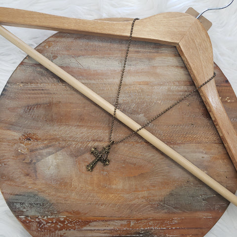 The Bronze Cross Choker Necklace
