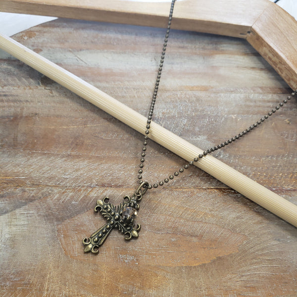 The Bronze Cross Choker Necklace