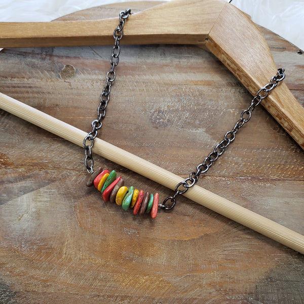 The Rocky Bar Multi Colored Necklace