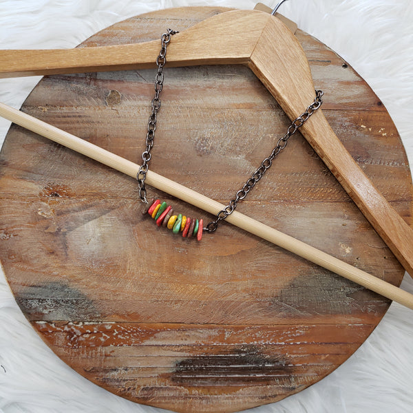 The Rocky Bar Multi Colored Necklace