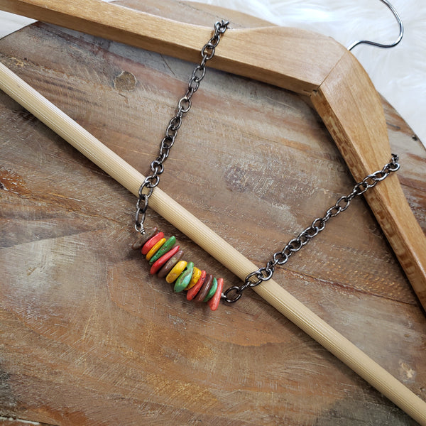 The Rocky Bar Multi Colored Necklace