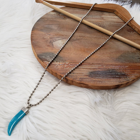 The Turquoise Long Shape Necklace