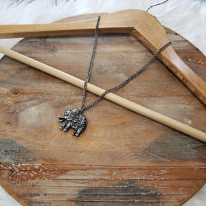 The Little Silver Elephant Necklace