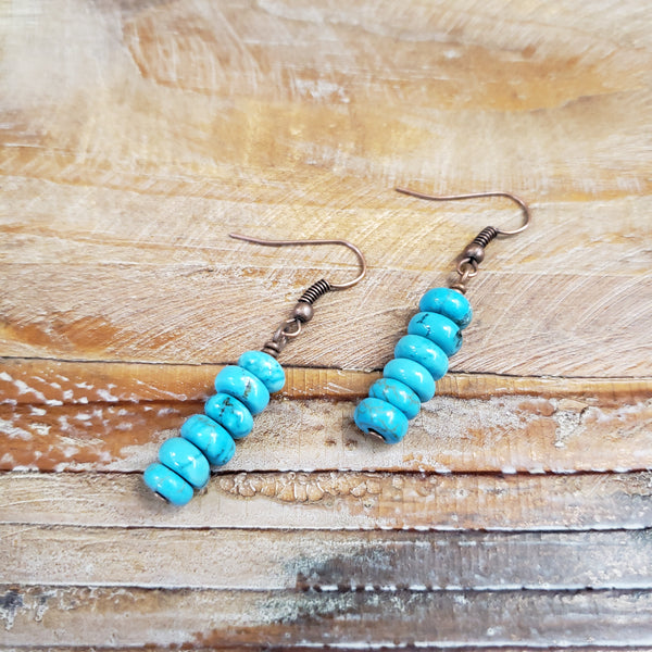 The Stacked Turquoise Earrings