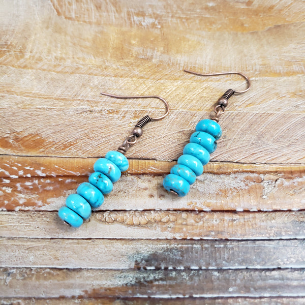 The Stacked Turquoise Earrings